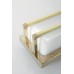 Sieninis / lubinis šviestuvas ICE CUBIC NATURAL BRASS 3413